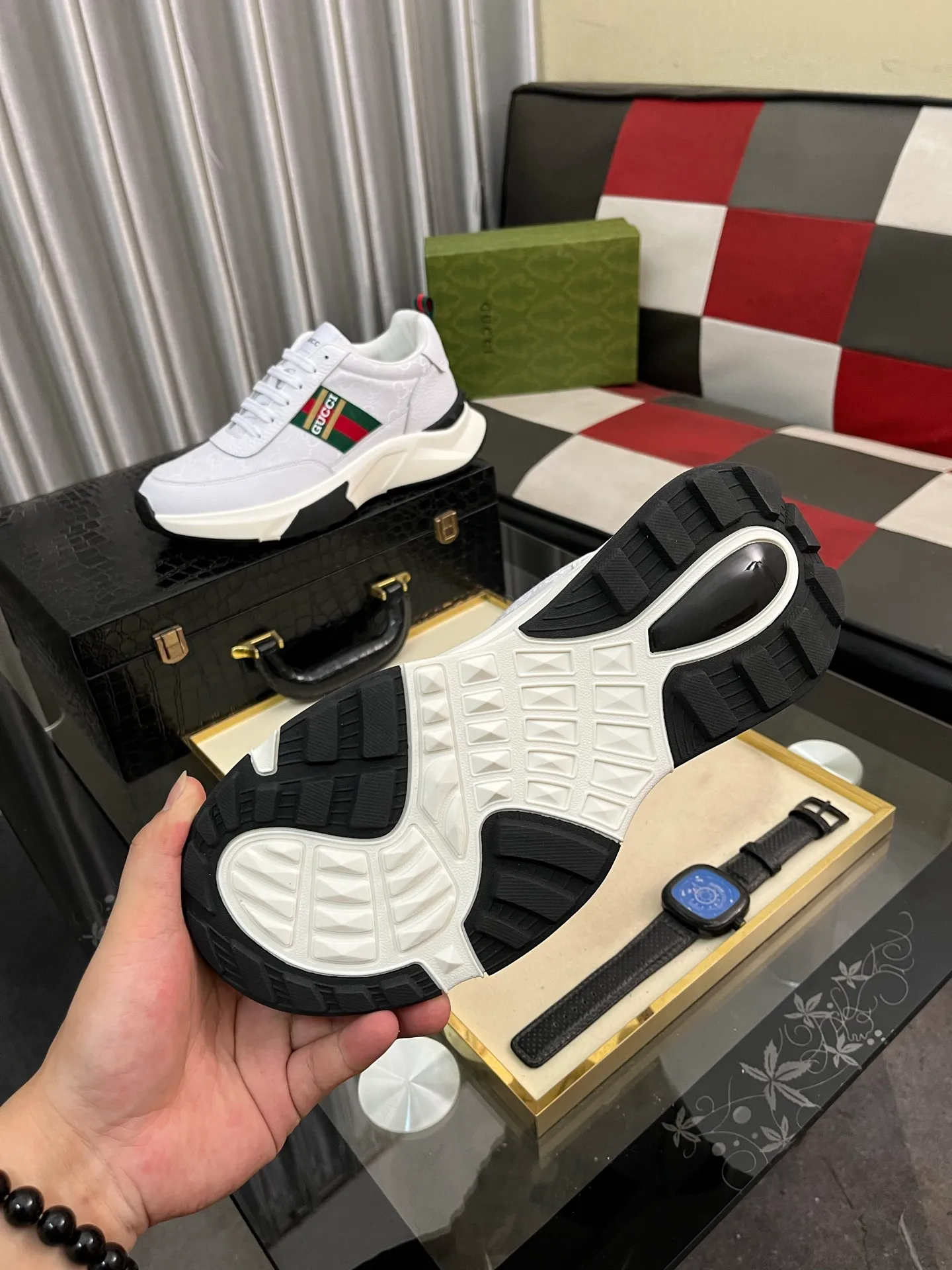 Men's Men's Shoes 💰458 ⌚️⌚️[GUCCI] Gucci men's casual shoes are absolutely popular 🔥The ultimate matching item for trendy men! The charm of super texture is irresistible, the main recommendation, the flower leather color is bright! The upper is made of high-quality brand printed fabric with cowhide, breathable leather lining and wear-resistant rubber sole, noble and elegant! Extremely comfortable🎁🎁You can be as handsome as you want💪 38-445⃣️colors available